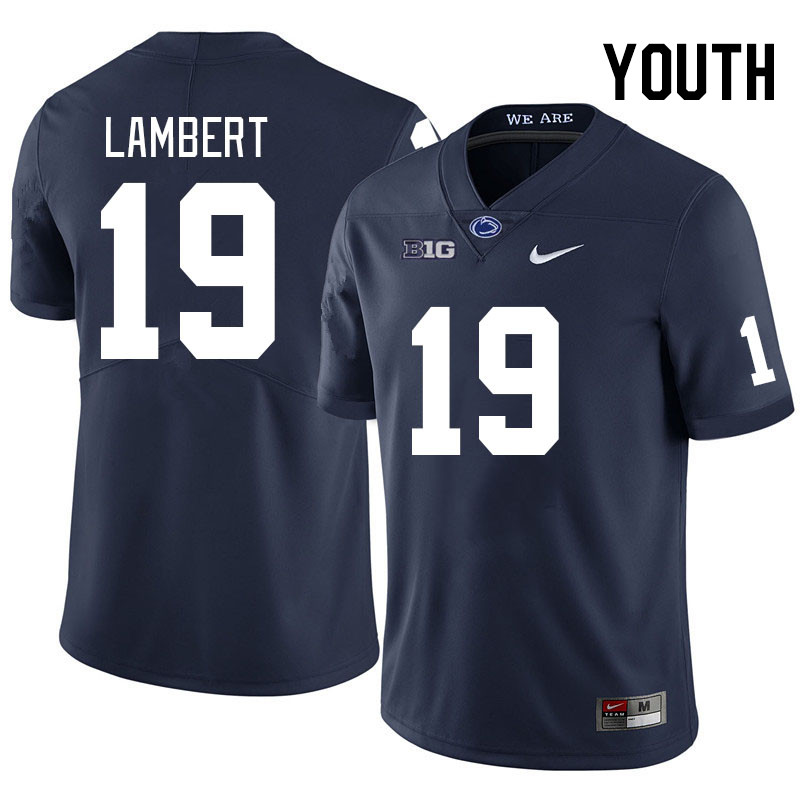 Youth #19 Jack Lambert Penn State Nittany Lions College Football Jerseys Stitched Sale-Navy - Click Image to Close